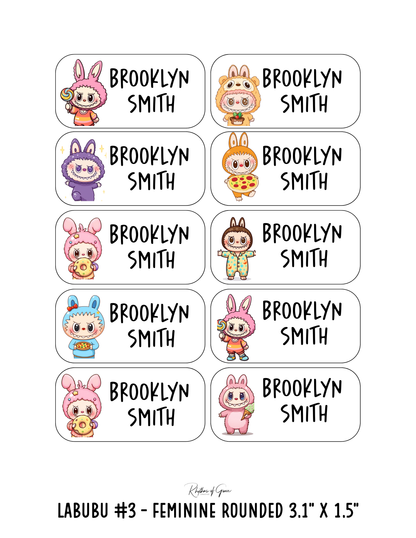 Back to School Personalized Character Labels – Waterproof & Customizable!