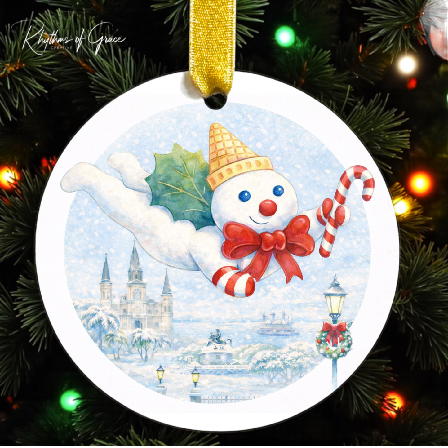 Watercolor Mr. Bingle Christmas Ornament – A New Orleans Holiday Classic
