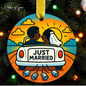 “Just Married” Personalized Ornament Collection – 5 Designs – Newlywed Gifts