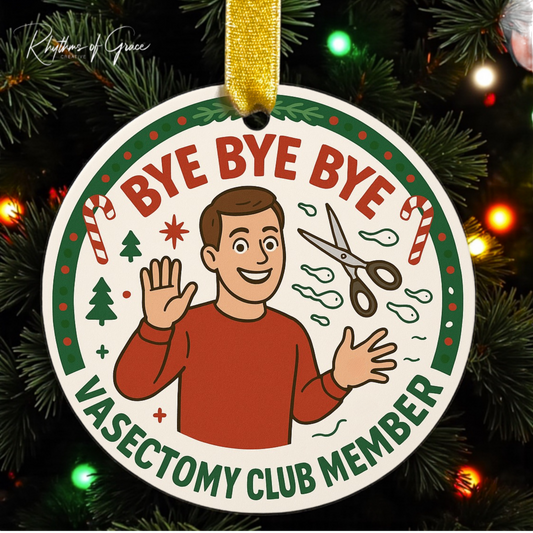 Funny Vasectomy Ornament – Personalized Snip-Snip Christmas Gift for Men & Husbands