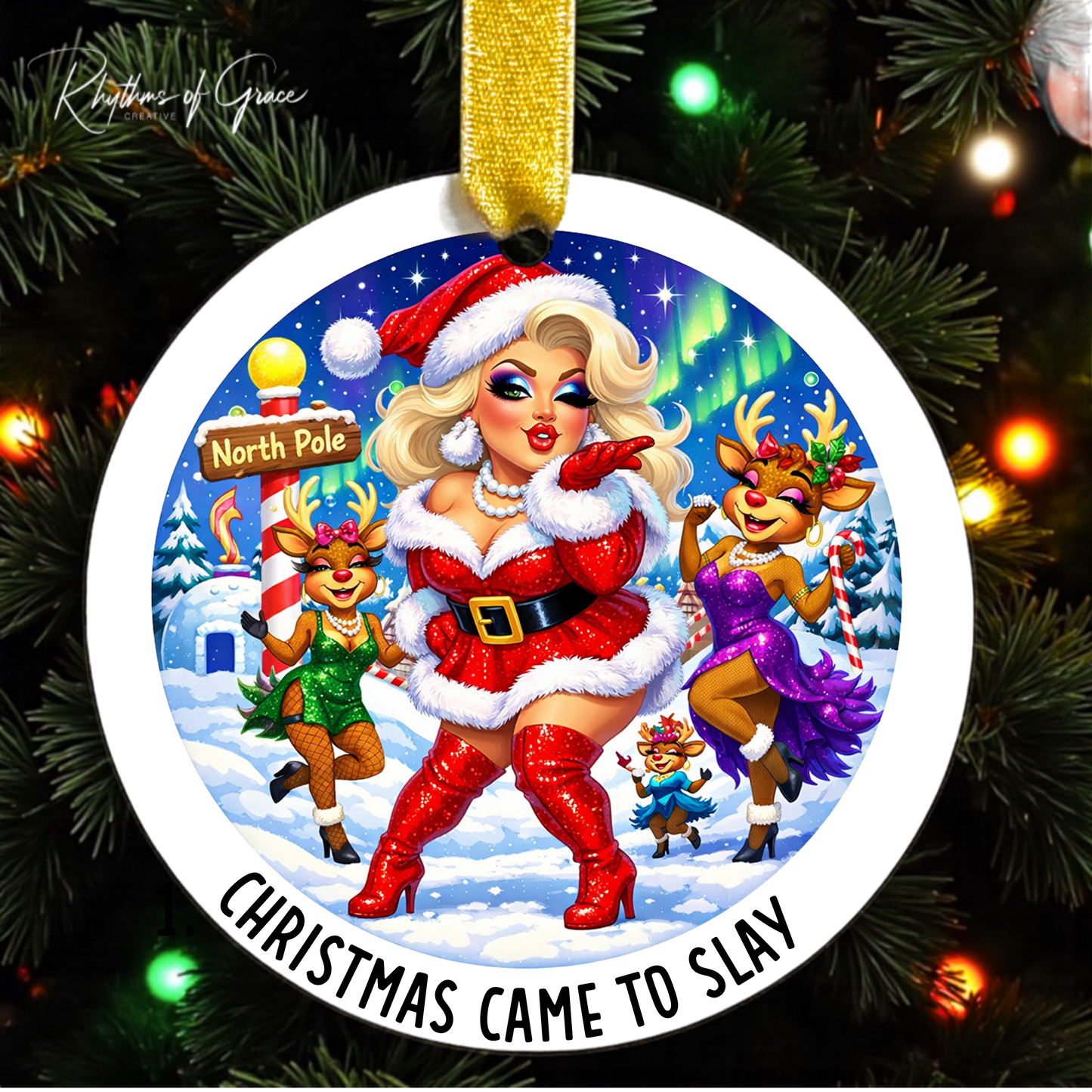 Drag Queen Santa Ornament – Slay the Holidays