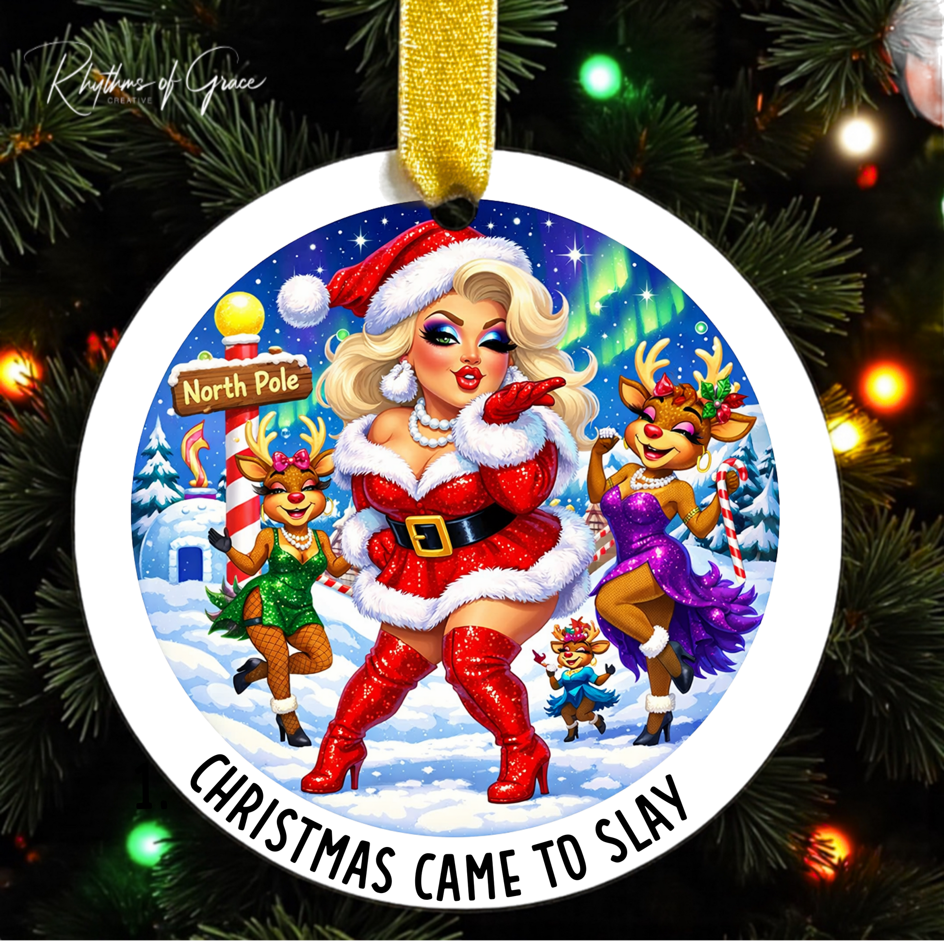 Drag Queen Santa Ornament – Slay the Holidays