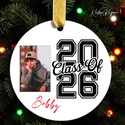 Class of 2026 Photo Ornament | Personalized Christmas Keepsake