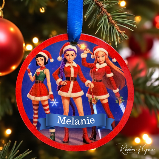 K-Pop Demon Hunters Personalized Christmas Ornament