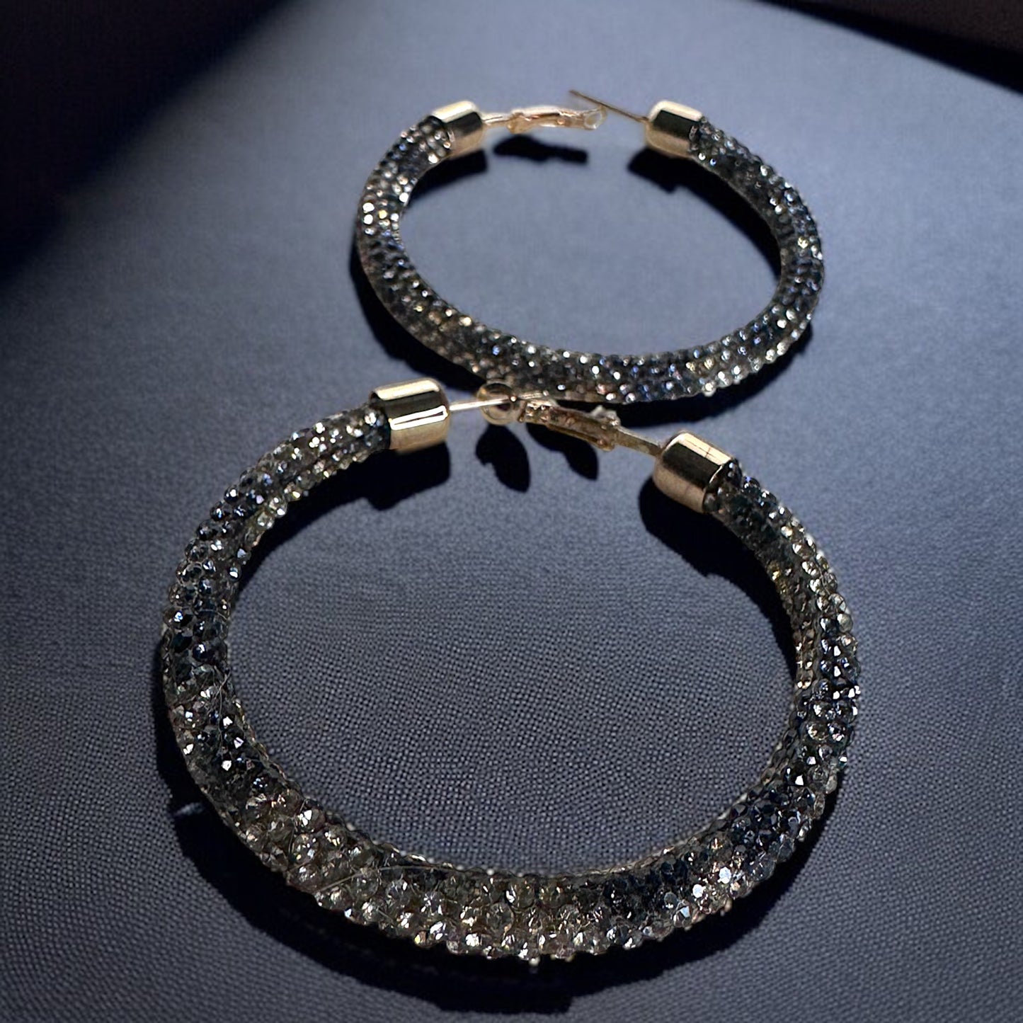 Shimmering Elegance: Multicolor Glitter Hoops