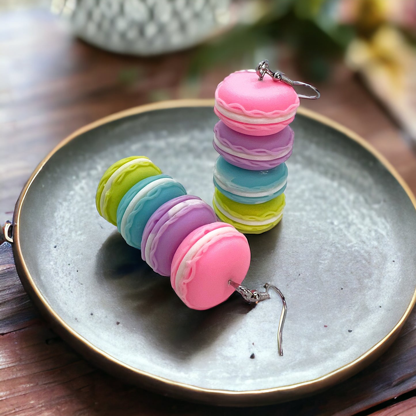 Sweeten Your Style: Macaron Dangle Earrings for Whimsical Fashion!