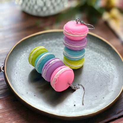 Sweeten Your Style: Macaron Dangle Earrings for Whimsical Fashion!