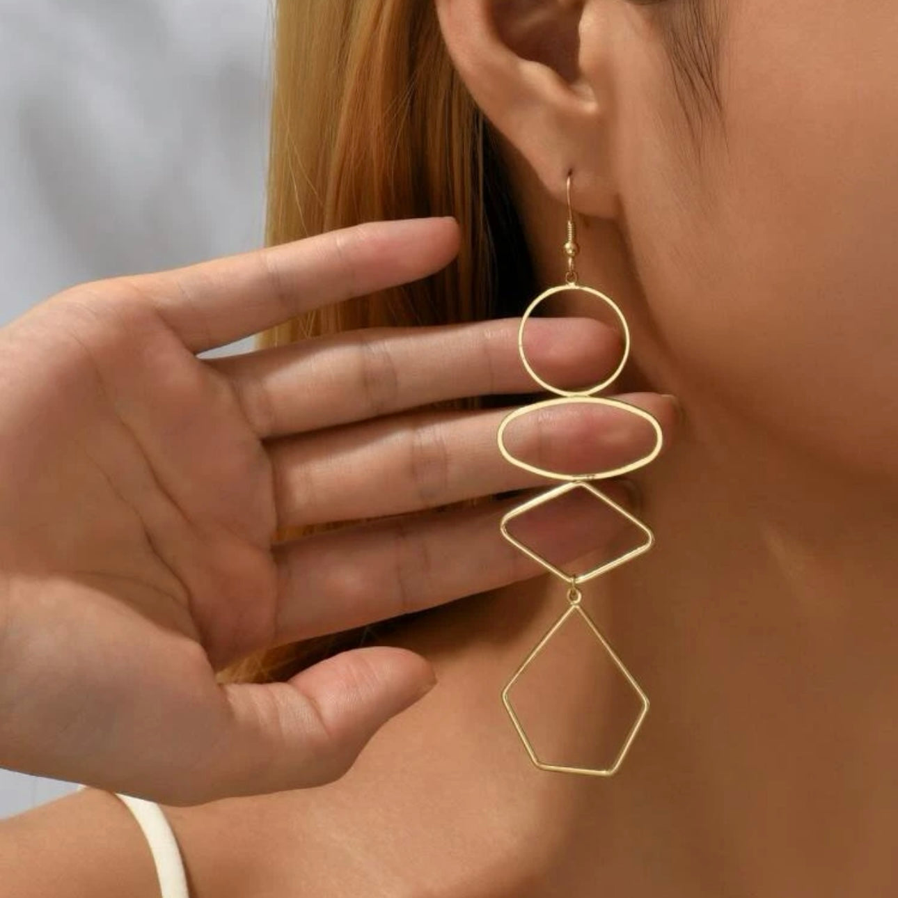 Gold Drop Earrings - Dangle Earrings, Boho Chic, Bohemian Earrings, Gold Dangle - Rhythms of Grace Creative