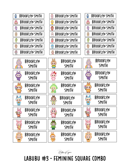Back to School Personalized Character Labels – Waterproof & Customizable!