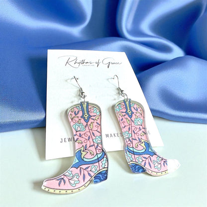 Boot Scootin' Bling: Cowgirl Boots Earrings for Your Inner Rockstar!