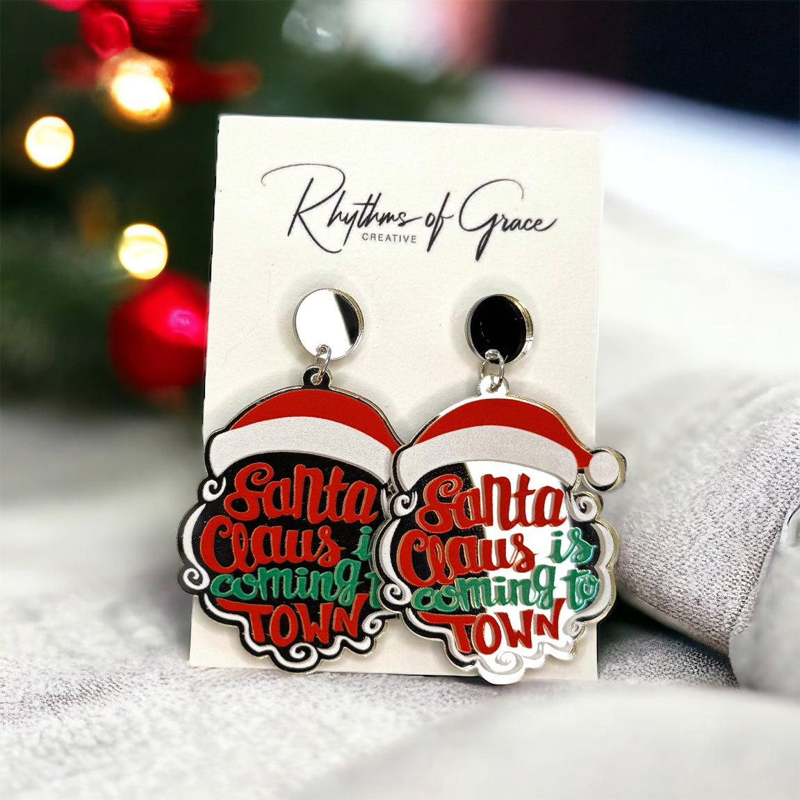 Santa's Coming to Town: Festive Earrings for a Merry Christmas!