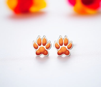 Vibrant Paw Print Studs – A Pawfect Gift! 🐾 10 Colors Available!