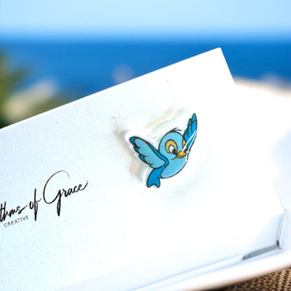 Flutter into Fairytales with Our Cartoon Bird Stud Earrings! 