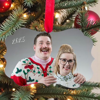 Personalized Family Photo Ornament – Custom Holiday Keepsake