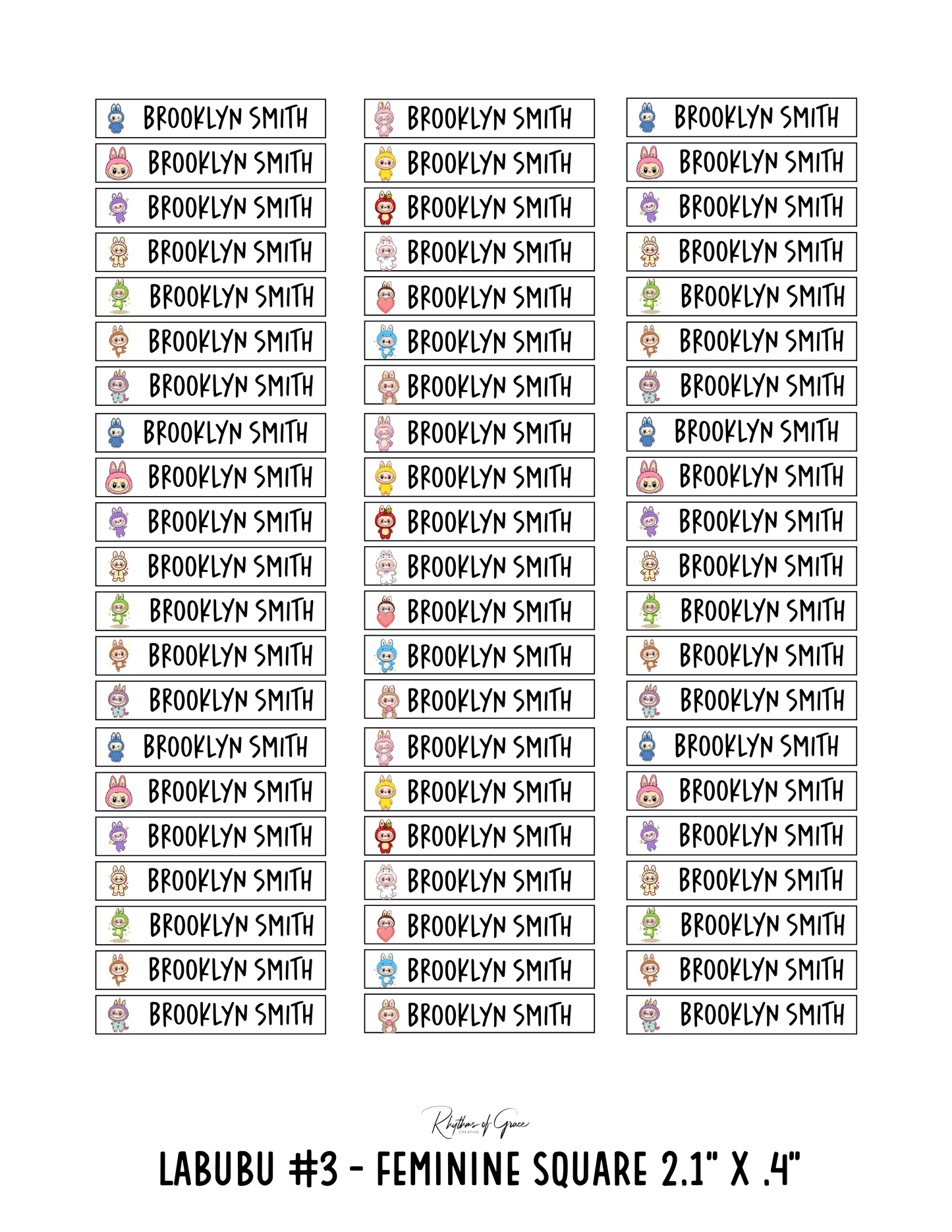 Back to School Personalized Character Labels – Waterproof & Customizable!