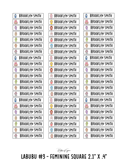 Back to School Personalized Character Labels – Waterproof & Customizable!
