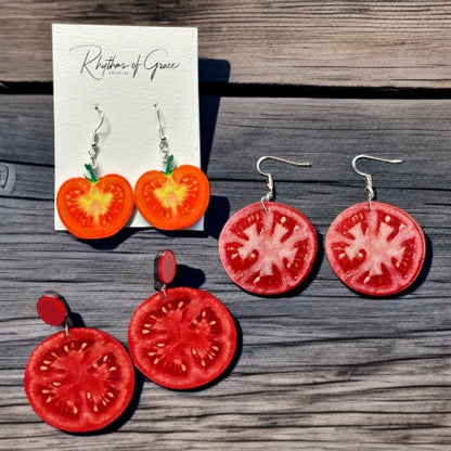Tomato-tally Charming Earrings: Add Some Flavor to Your Style! 🍅