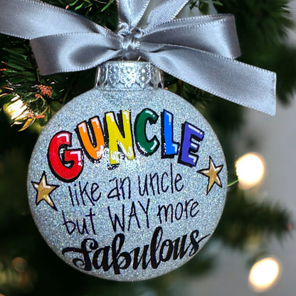 Christmas Ornament: GUNCLE – Your Fabulous Holiday Sidekick!
