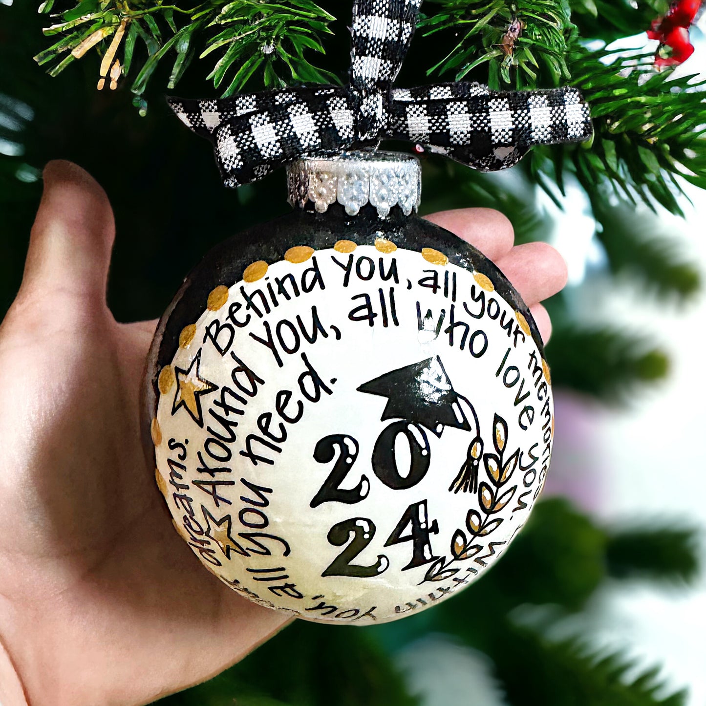 Christmas Ornament: Class of [YEAR] Graduate - Behind You, Before You, Around You, Within You