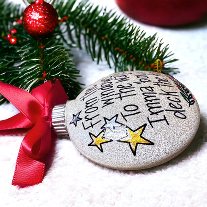 Christmas Ornament - "From the Windows to the Walls, Imma 'Bout to Deck the Halls"