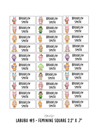 Back to School Personalized Character Labels – Waterproof & Customizable!