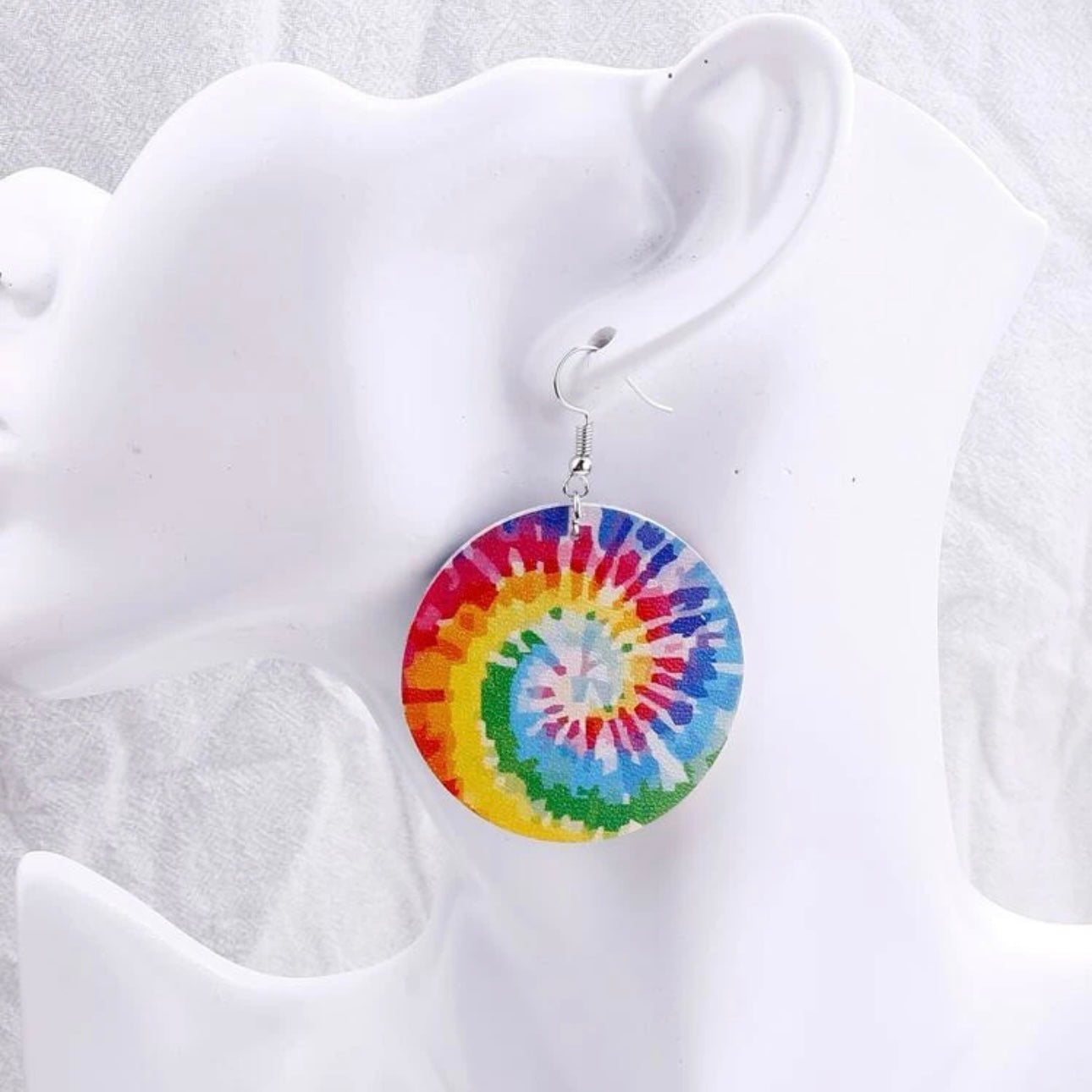 Radiant Rainbow Tie Dye Earrings – Celebrate with Color!