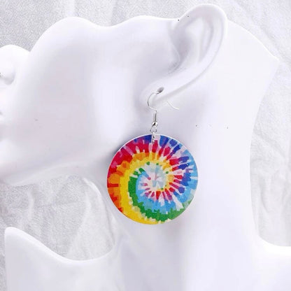 Radiant Rainbow Tie Dye Earrings – Celebrate with Color!