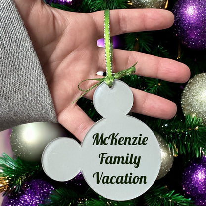 Sparkle & Magic: Custom Mouse Ears Ornament for Your Mardi Gras Adventure!
