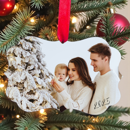 Personalized Family Photo Ornament – Custom Holiday Keepsake