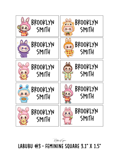 Back to School Personalized Character Labels – Waterproof & Customizable!