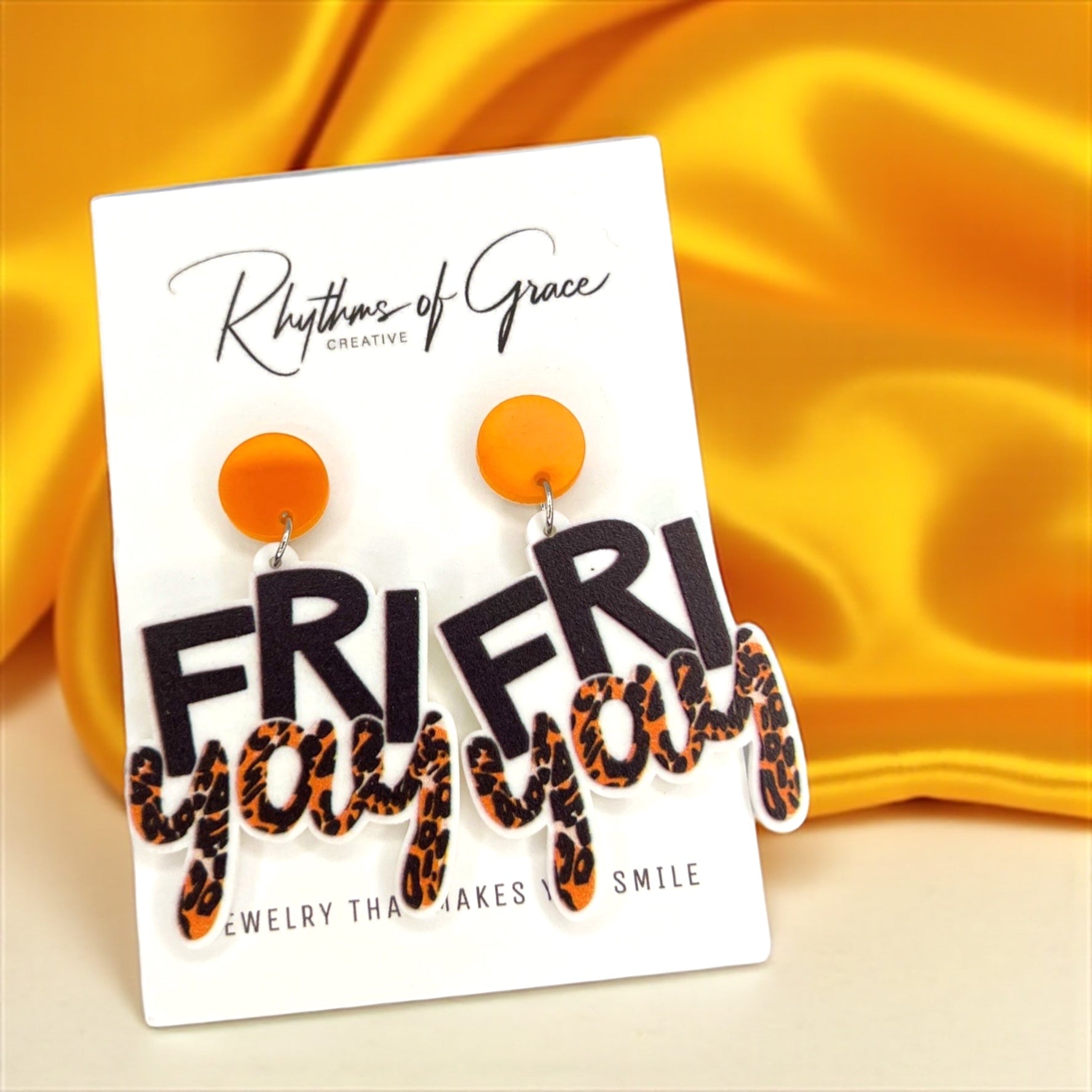 FRIYAY Earrings: Your Weekend Statement Piece! ✨ - Rhythms of Grace Creative