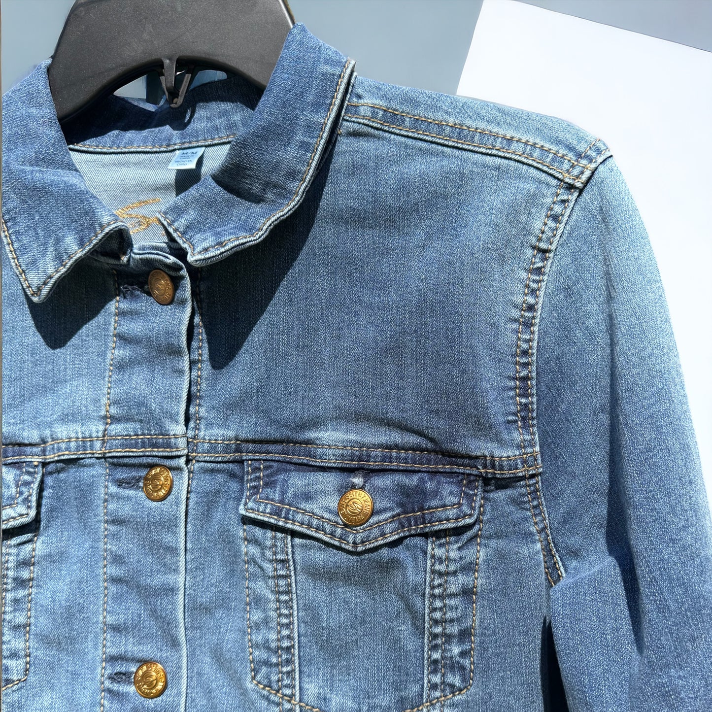 Hand-Painted Jean Jacket:  ‘Tis the Season! | Perfect for LSU & Saints Fans | Fashionable Fitted Cropped Denim