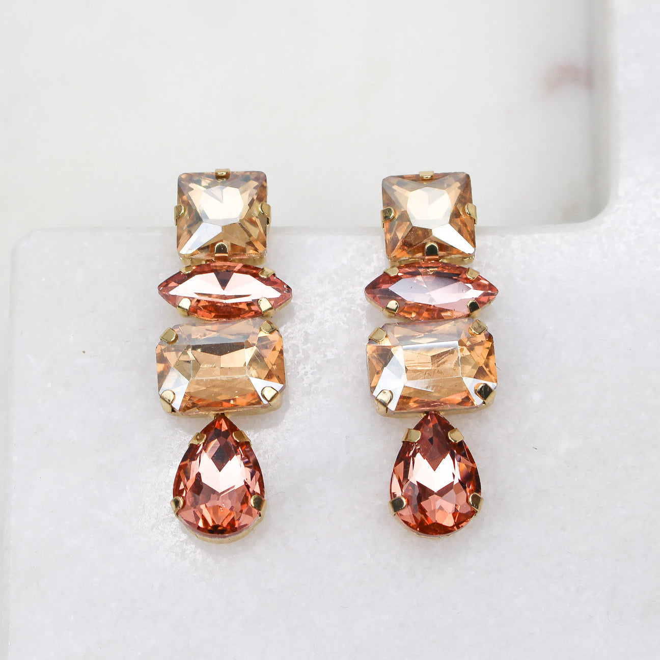 Sparkle in Style: Pastel Rhinestone Drop Earrings - Rhythms of Grace Creative