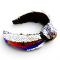 Patriotic Sequin Headband | Red, White & Blue Statement Accessory