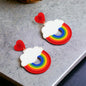 Whimsical Rainbow Cloud Earrings - Shine with PRIDE!