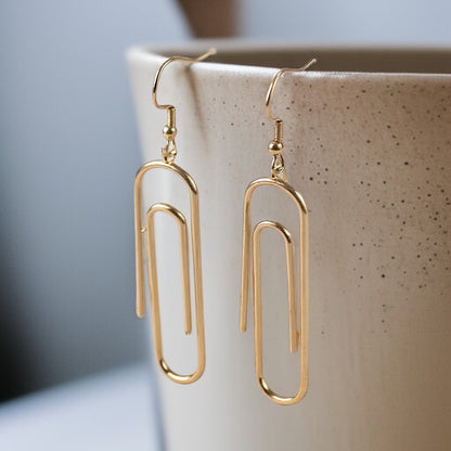 School's in Session: Gold Paperclip Earrings to Class Up Your Style! - Rhythms of Grace Creative