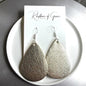 Sparkle & Shine: Metallic Teardrop Faux Leather Earrings! 🌟