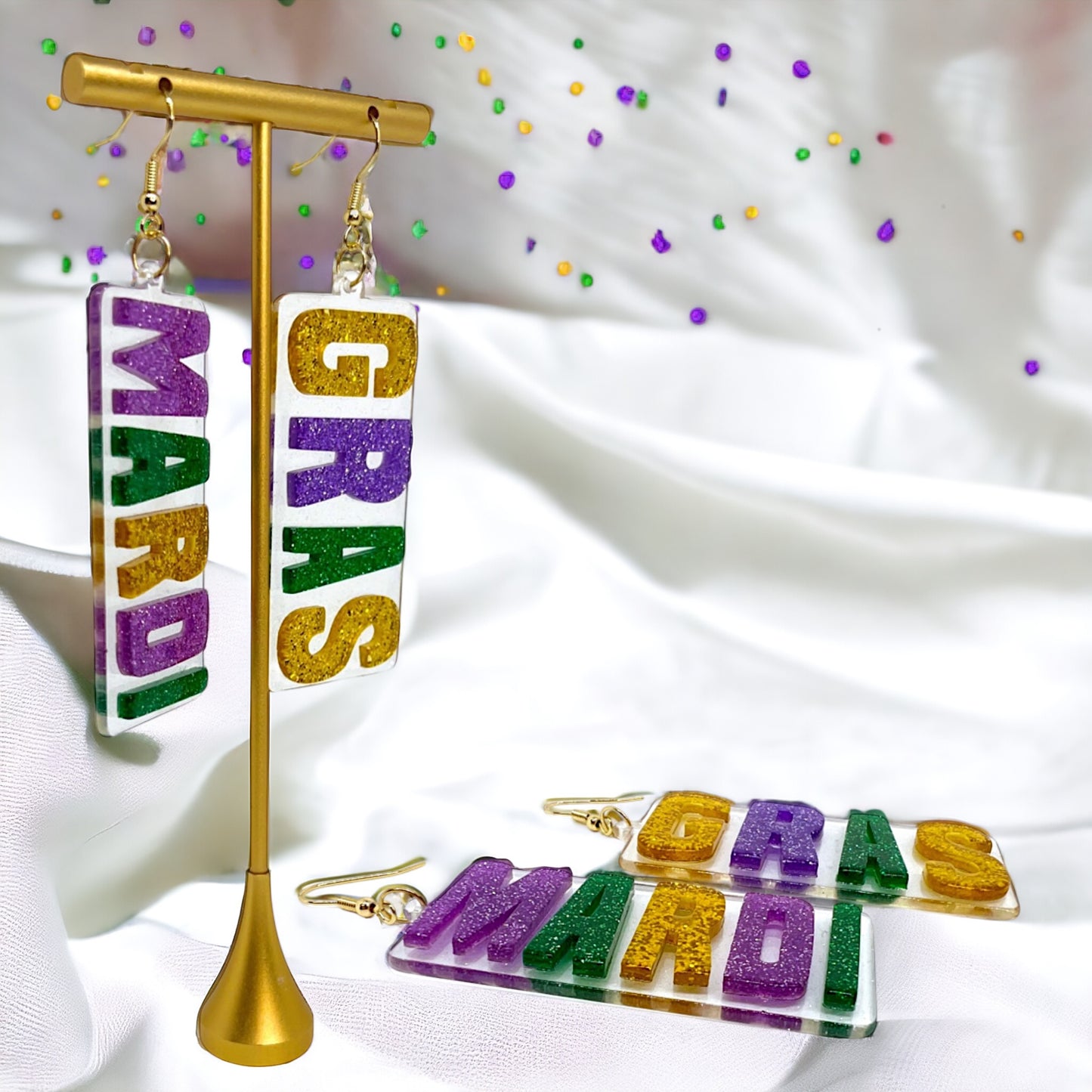 Let the Good Times Roll: Mardi Gras Earrings Extravaganza! 🎭✨ - Rhythms of Grace Creative