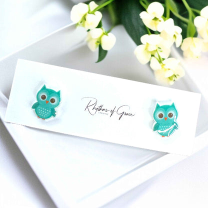 Cartoon Owl Stud Earrings: A Hoot for Your Ears!