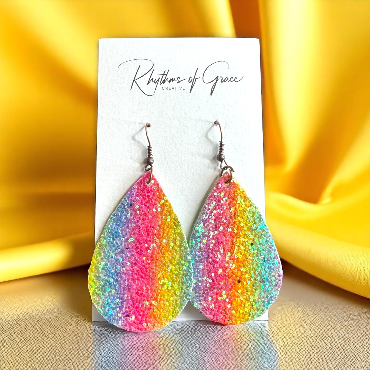 Sparkle and Shine with Neon Glitter Earrings