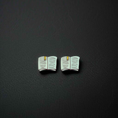 Book Club Stud Earrings - A Novel Touch to Your Style!
