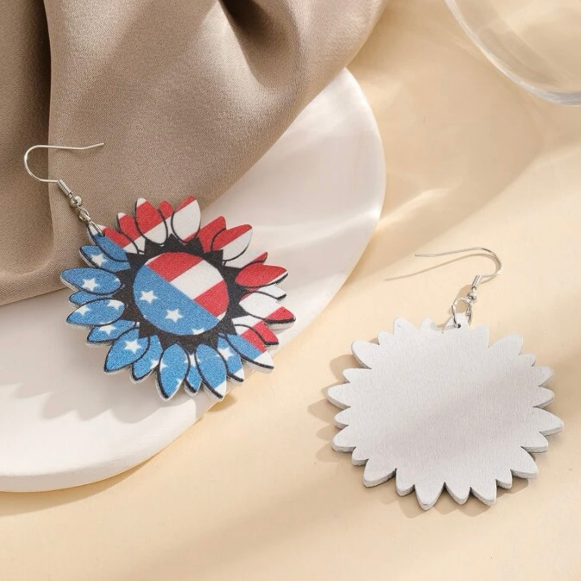 Patriotic Red, White & Blue Earring Bundle - Set of 4, Fourth of July, Stars & Stripes, SALE