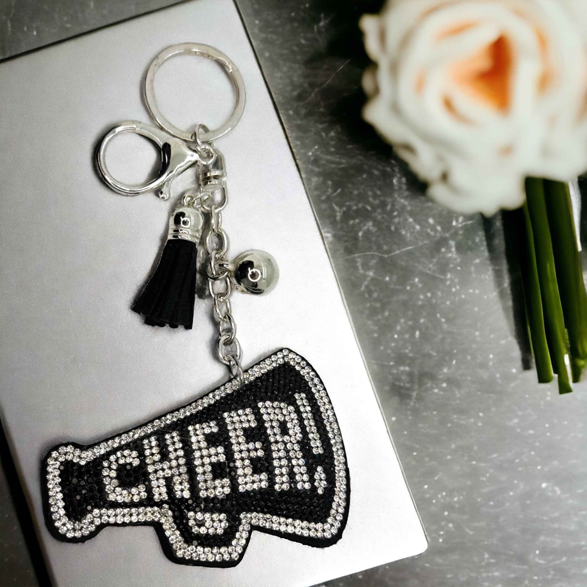 Cheer Up Your Keys: The Sparkling Cheerleader Keychain!