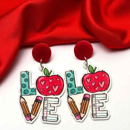 Chic & Cheerful: ‘I Love Teaching’ Earrings!