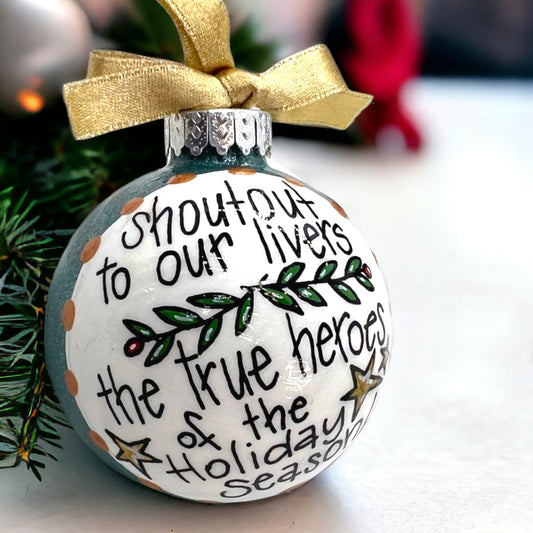 Cheers to Our Livers! 🎉 Hilarious Personalized Holiday Ornament!