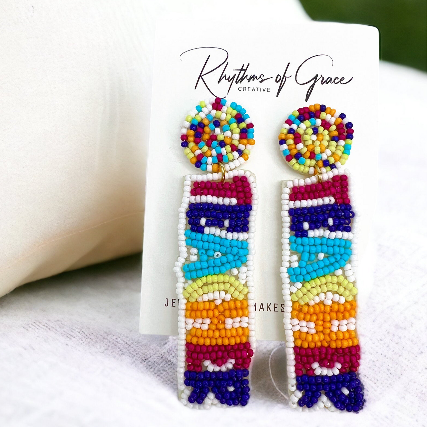 Beaded Teacher Earrings – Celebrate Educators in Style! - Rhythms of Grace Creative