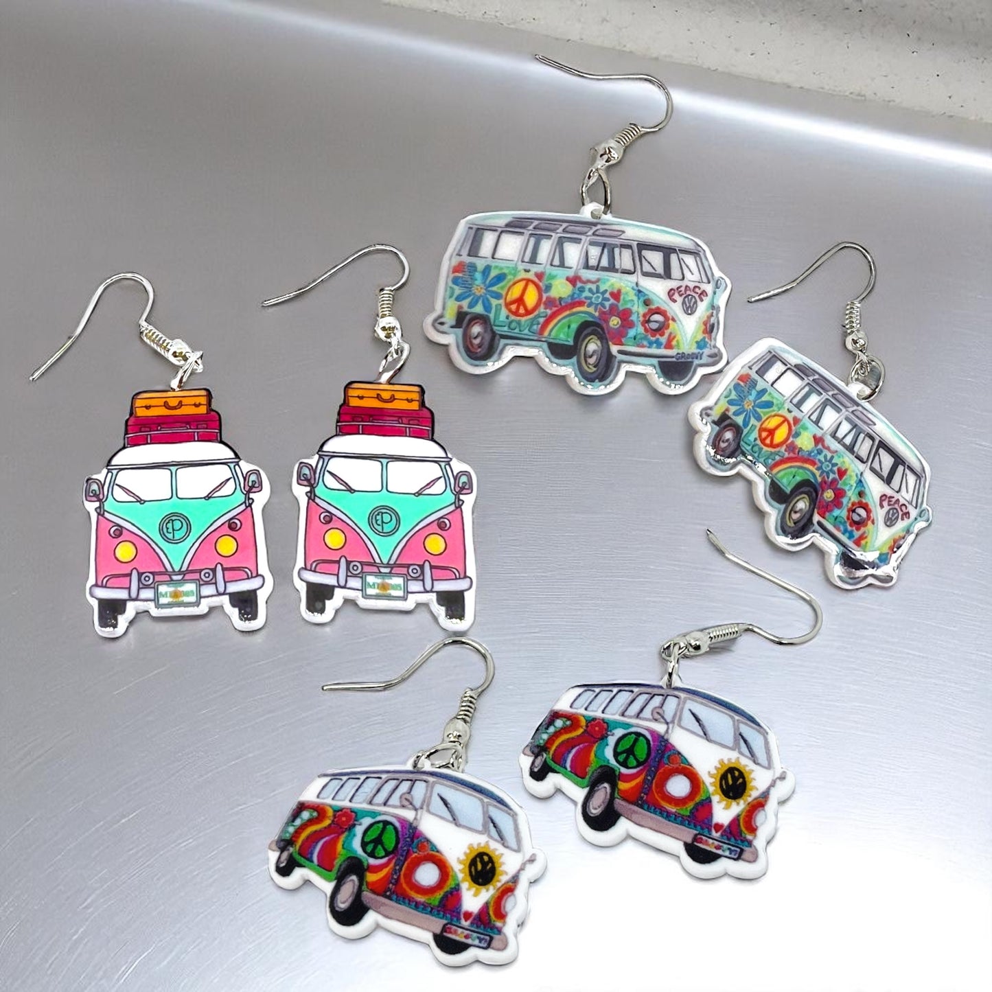 Peace, Love & Volkswagen: Dangle Earrings for the Ultimate Free Spirit!