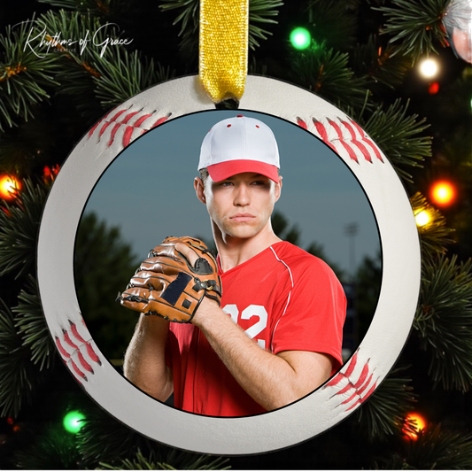 Custom Baseball Ornament – Personalized Player Christmas Ornament, Sports Keepsake