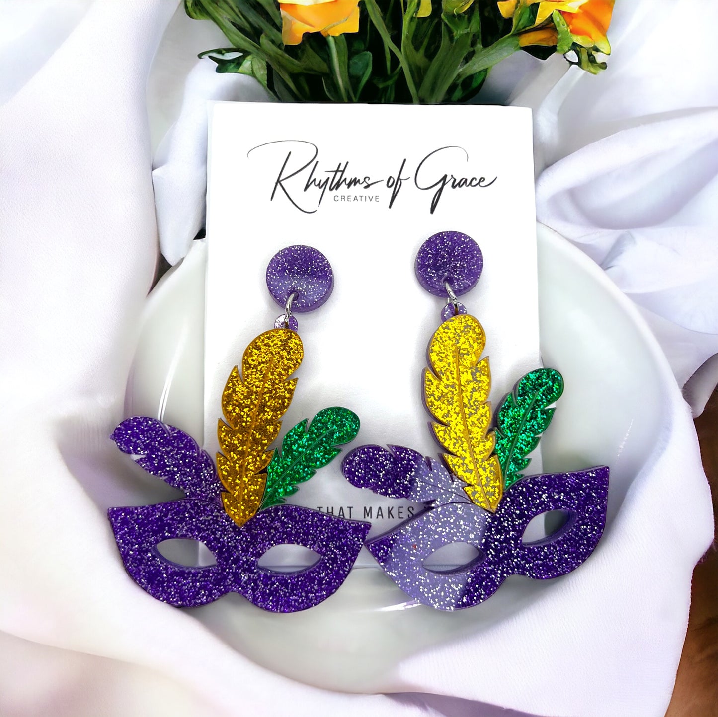 Sparkle & Shine: Festive Mardi Gras Earrings in Four Stunning Styles! - Rhythms of Grace Creative