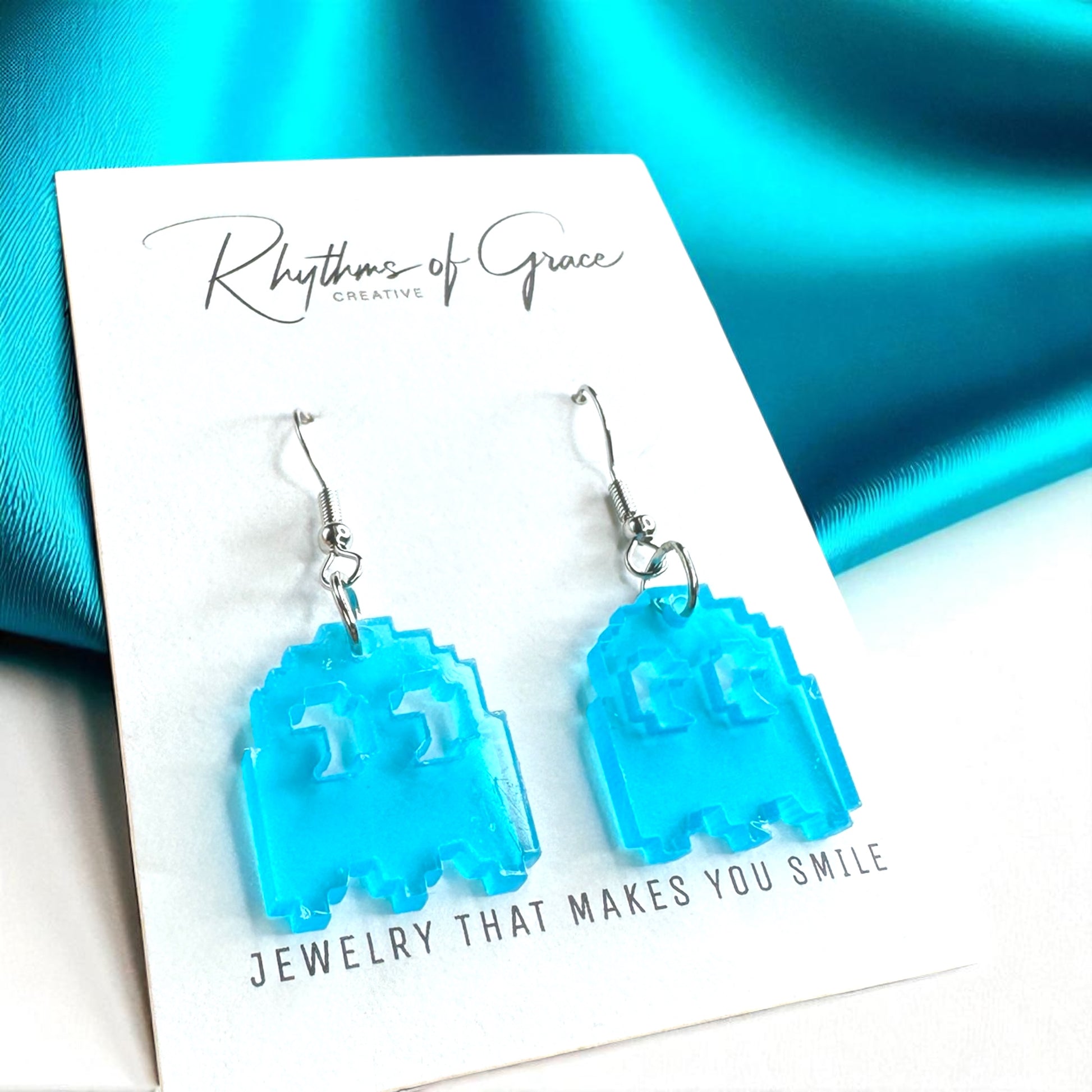 PAC-MAN Party Earrings Set - Embrace 80's Retro with Handmade Dangle Fun! - Rhythms of Grace Creative